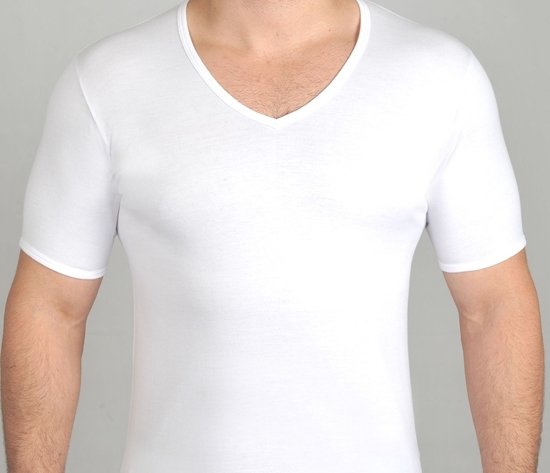 T-Shirt Men Half-Sleeve V-Neck