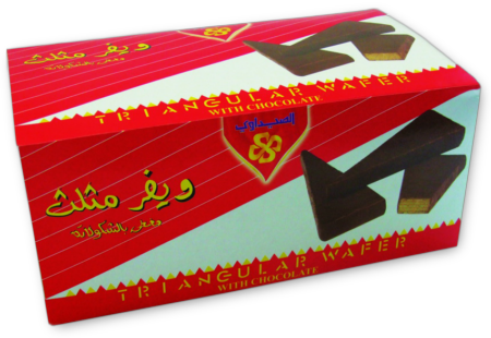 Cookies Wafer Triangular Stuffed And Coated With Chocolate