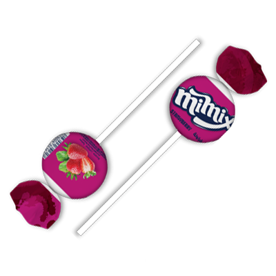 Candy MiMiX Strawberry Lollipop with Gum