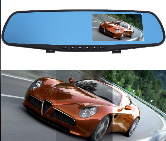 مرآة_سيارة مع كاميرا مزدوجة أمامي وخلفي