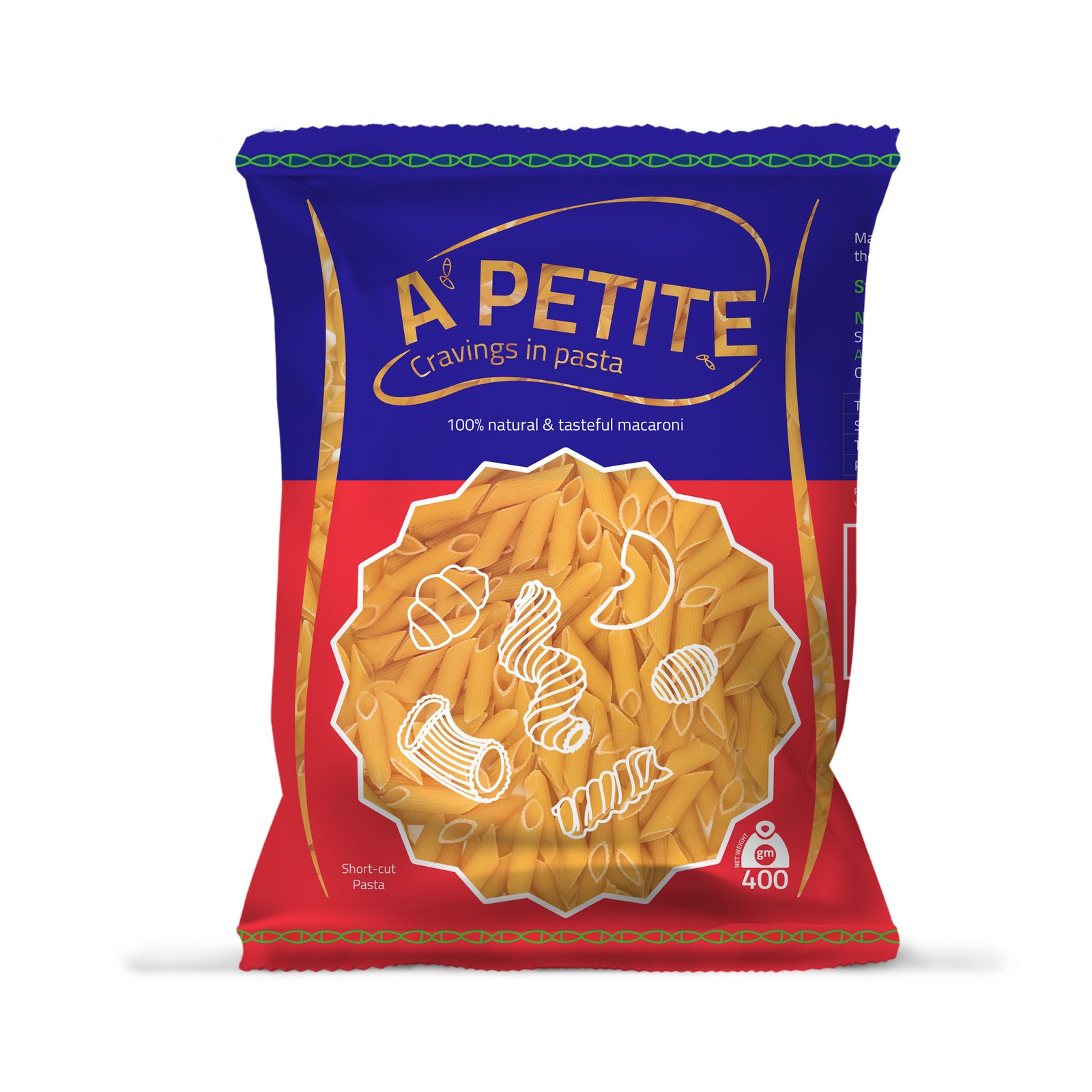A'Petite 400G - Egyptian Short cut pasta